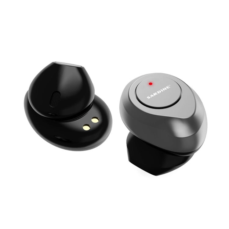 SARDiNE F8 TWS Bluetooth V5.0 Wireless Stereo Earphones with Charging Box(Silver)