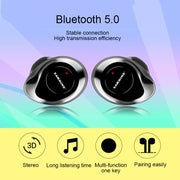 SARDiNE F8 TWS Bluetooth V5.0 Wireless Stereo Earphones with Charging Box(Silver)
