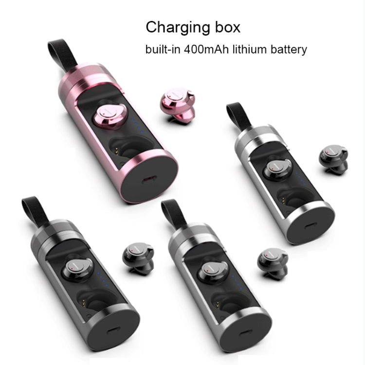 SARDiNE F8 TWS Bluetooth V5.0 Wireless Stereo Earphones with Charging Box(Silver)