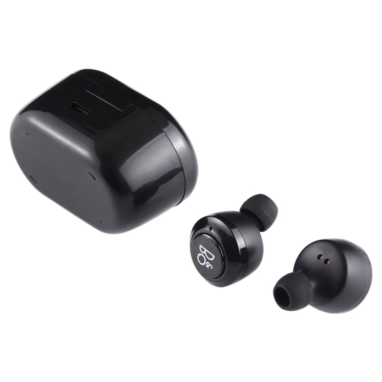 Air Twins TWS1 Bluetooth V5.0 Wireless Stereo Earphones with Magnetic Charging Box(Black)