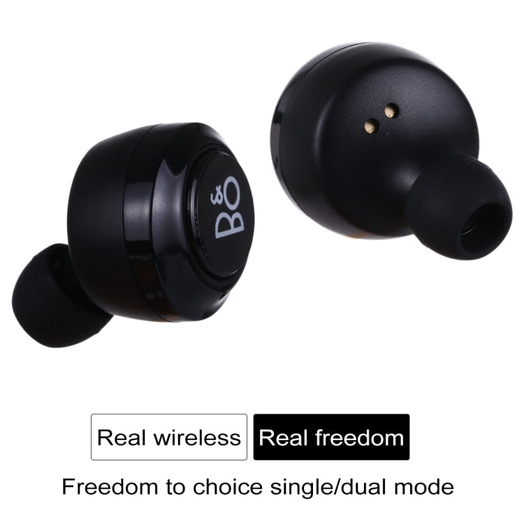 Air Twins TWS1 Bluetooth V5.0 Wireless Stereo Earphones with Magnetic Charging Box(Black)
