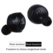 Air Twins TWS1 Bluetooth V5.0 Wireless Stereo Earphones with Magnetic Charging Box(Black)