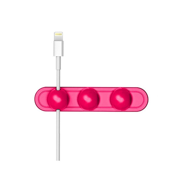 Magnetic Wire Take-up Cable Winder Magnetic Holder Desktop Storage(Rose Red)
