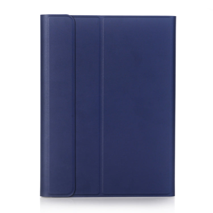 A102 For iPad 10.2 inch Ultra-thin Detachable Bluetooth Keyboard Leather Tablet Case with Stand Function(Dark Blue)