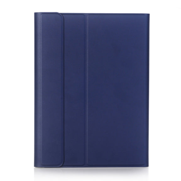 A102 For iPad 10.2 inch Ultra-thin Detachable Bluetooth Keyboard Leather Tablet Case with Stand Function(Dark Blue)