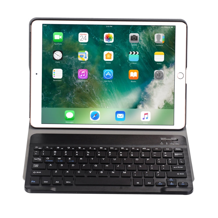 A102 For iPad 10.2 inch Ultra-thin Detachable Bluetooth Keyboard Leather Tablet Case with Stand Function(Dark Blue)