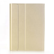 A102 For iPad 10.2 inch Ultra-thin Detachable Bluetooth Keyboard Leather Tablet Case with Stand Function(Gold)