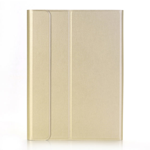 A102 For iPad 10.2 inch Ultra-thin Detachable Bluetooth Keyboard Leather Tablet Case with Stand Function(Gold)