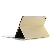 A102 For iPad 10.2 inch Ultra-thin Detachable Bluetooth Keyboard Leather Tablet Case with Stand Function(Gold)