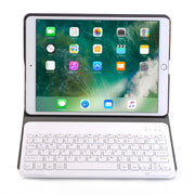 A102 For iPad 10.2 inch Ultra-thin Detachable Bluetooth Keyboard Leather Tablet Case with Stand Function(Gold)