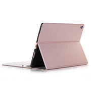 A102 For iPad 10.2 inch Ultra-thin Detachable Bluetooth Keyboard Leather Tablet Case with Stand Function(Rose Gold)