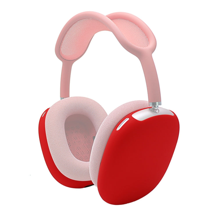 A Pair Full Coverage Anti-scratch Silicone Headphone Protective Case for AirPods Max(Red)