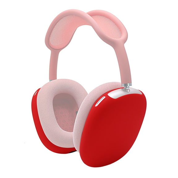 A Pair Full Coverage Anti-scratch Silicone Headphone Protective Case for AirPods Max(Red)