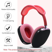 A Pair Full Coverage Anti-scratch Silicone Headphone Protective Case for AirPods Max(Black)