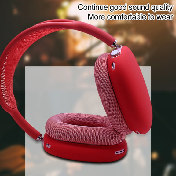 A Pair Full Coverage Anti-scratch Silicone Headphone Protective Case for AirPods Max(Black)