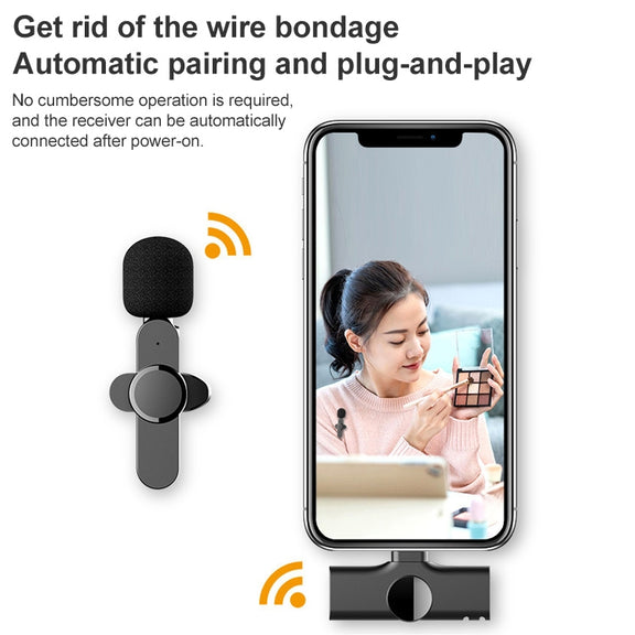 8 Pin Interface Live Broadcast Wireless Lavalier Microphone