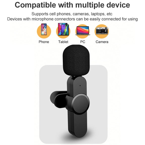 8 Pin Interface Live Broadcast Wireless Lavalier Microphone