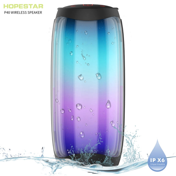 HOPESTAR P40 Bluetooth 5.0 Portable Water-resistant Wireless Bluetooth Speaker (Blue)