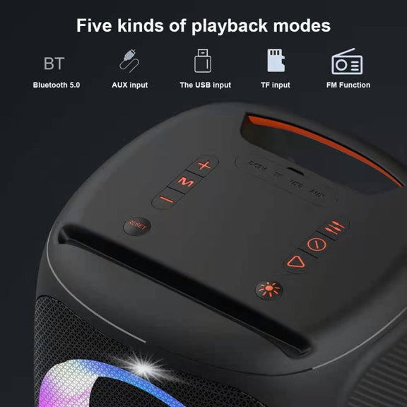 HOPESTAR Party100 Bluetooth 5.0 Portable Water-resistant Wireless Bluetooth Speaker with Mobile Charging Function (Blue)