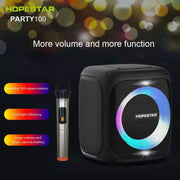 HOPESTAR Party100 Bluetooth 5.0 Portable Water-resistant Wireless Bluetooth Speaker with Mobile Charging Function (Blue)