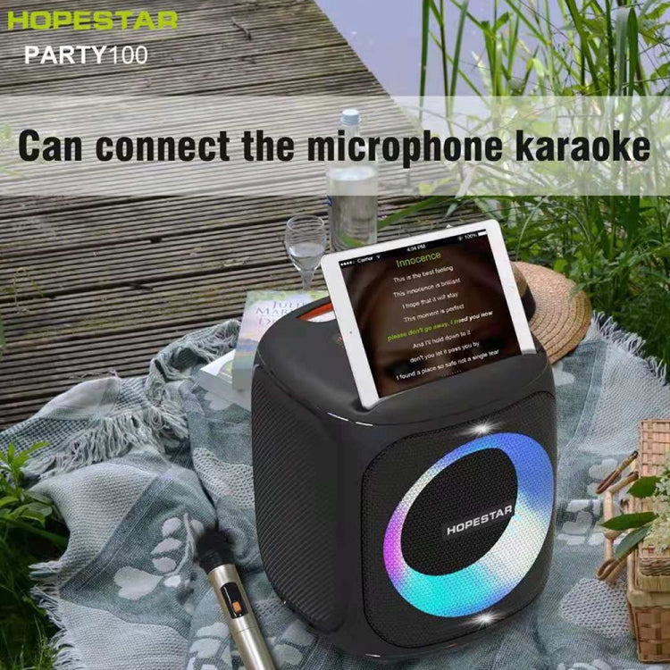 HOPESTAR Party100 Bluetooth 5.0 Portable Water-resistant Wireless Bluetooth Speaker with Mobile Charging Function (Blue)