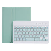 C06B Ultra-thin Candy Colors Bluetooth Keyboard Tablet Case for iPad mini 6 / mini 7 , with Stand & Pen Slot (Green)