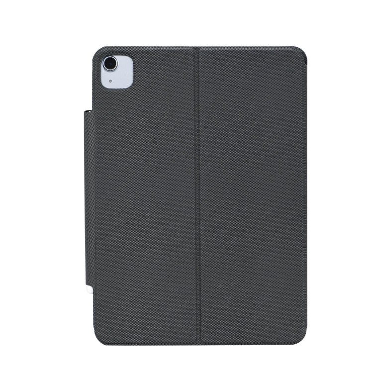 P3125-6 Grid Bluetooth Keyboard Leather Case with Touch Pad For iPad Air 11 2024 / Air 5 10.9 2022 / Air 4 10.9 2020 / iPad Pro 11 2021/2020/2018(Black)