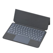 P3125-6 Grid Bluetooth Keyboard Leather Case with Touch Pad For iPad Air 11 2024 / Air 5 10.9 2022 / Air 4 10.9 2020 / iPad Pro 11 2021/2020/2018(Black)