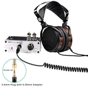 ZS0227 Headphone Dual 3.5mm Spring Audio Cable for Denon AH-D7100 7200 D600 D9200 5200 (Black)