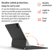 For iPad Air 2022 / 2020 T89 Magic Suspended Bluetooth Keyboard Leather Case(Black)