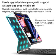 For iPad Air 2022 / 2020 T89 Magic Suspended Bluetooth Keyboard Leather Case(Black)