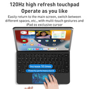 For iPad Air 2022 / 2020 T89 Magic Suspended Bluetooth Keyboard Leather Case(Black)