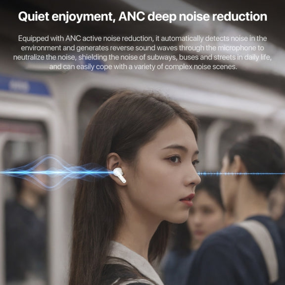 Yesido TWS28 ANC+ENC Dual Noise Reduction Smart TWS Wireless Bluetooth Earphone (Beige)