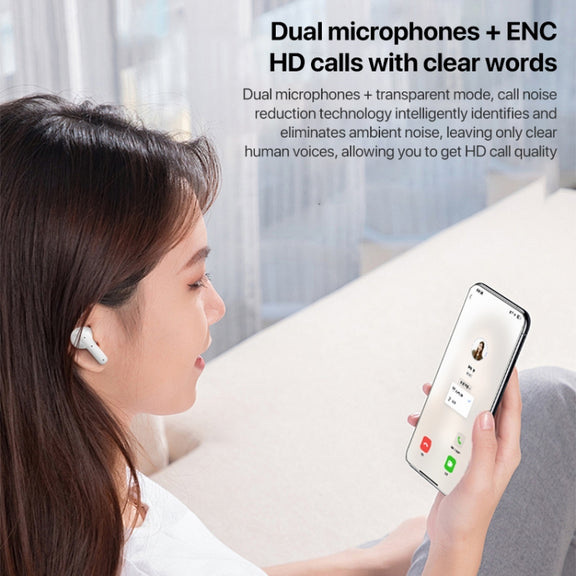 Yesido TWS28 ANC+ENC Dual Noise Reduction Smart TWS Wireless Bluetooth Earphone (White)