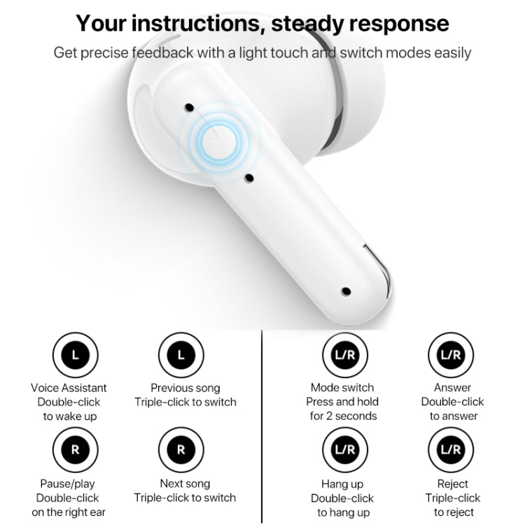 Yesido TWS28 ANC+ENC Dual Noise Reduction Smart TWS Wireless Bluetooth Earphone (Beige)