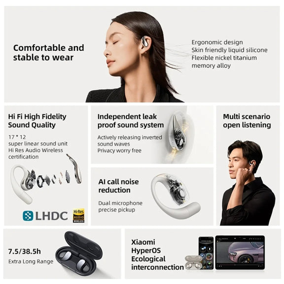 Original Xiaomi Bluetooth 5.3 Open-Ear Wireless Bluetooth Earbuds (Gold)