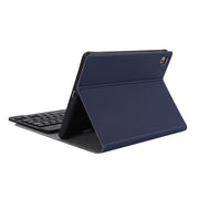 A05B Bluetooth 3.0 Ultra-thin ABS Detachable Bluetooth Keyboard Leather Tablet Case for iPad mini 5 / 4 / 3 / 2, with Holder(Dark Blue)