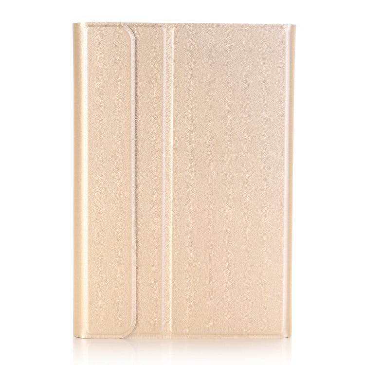A05B Bluetooth 3.0 Ultra-thin ABS Detachable Bluetooth Keyboard Leather Tablet Case for iPad mini 5 / 4 / 3 / 2, with Holder(Gold)