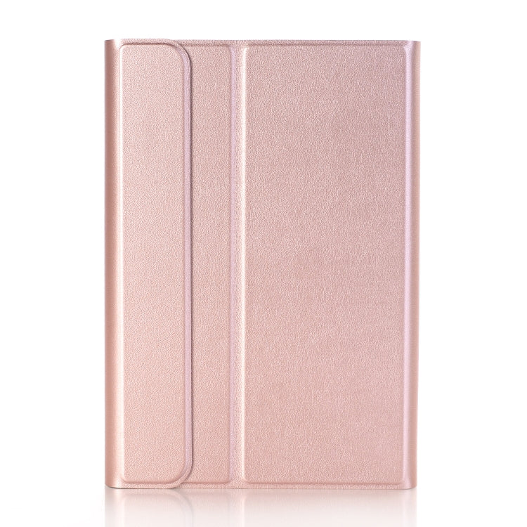 A05B Bluetooth 3.0 Ultra-thin ABS Detachable Bluetooth Keyboard Leather Tablet Case for iPad mini 5 / 4 / 3 / 2, with Holder(Rose Gold)
