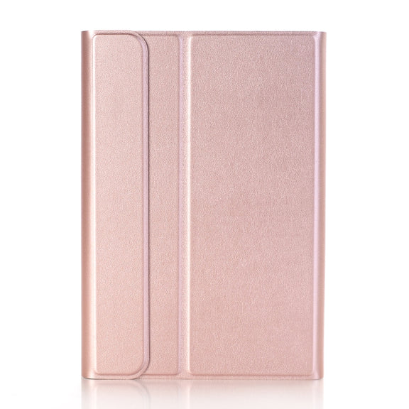 A05B Bluetooth 3.0 Ultra-thin ABS Detachable Bluetooth Keyboard Leather Tablet Case for iPad mini 5 / 4 / 3 / 2, with Holder(Rose Gold)