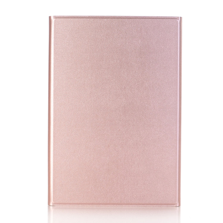 A05B Bluetooth 3.0 Ultra-thin ABS Detachable Bluetooth Keyboard Leather Tablet Case for iPad mini 5 / 4 / 3 / 2, with Holder(Rose Gold)