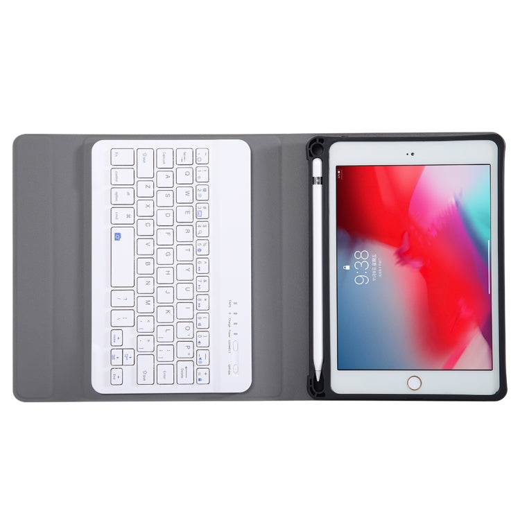 A05B Bluetooth 3.0 Ultra-thin ABS Detachable Bluetooth Keyboard Leather Tablet Case for iPad mini 5 / 4 / 3 / 2, with Holder(Rose Gold)