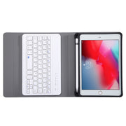A05B Bluetooth 3.0 Ultra-thin ABS Detachable Bluetooth Keyboard Leather Tablet Case for iPad mini 5 / 4 / 3 / 2, with Holder(Rose Gold)