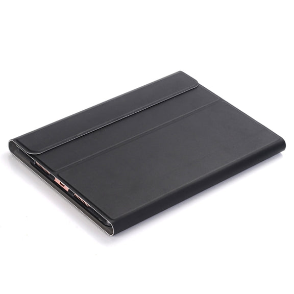 A09 Bluetooth 3.0 Ultra-thin ABS Detachable Bluetooth Keyboard Leather Tablet Case for iPad Air / Pro 10.5 inch (2019), with Holder (Black)