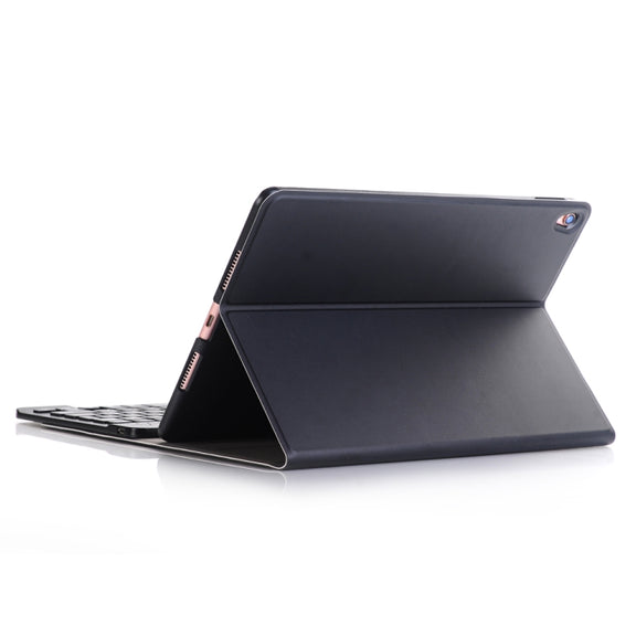 A09 Bluetooth 3.0 Ultra-thin ABS Detachable Bluetooth Keyboard Leather Tablet Case for iPad Air / Pro 10.5 inch (2019), with Holder (Black)