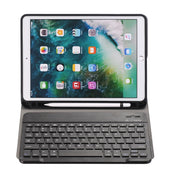 A09B Bluetooth 3.0 Ultra-thin ABS Detachable Bluetooth Keyboard Leather Tablet Case for iPad Air / Pro 10.5 inch (2019), with Pen Slot & Holder (Black)