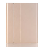 A09B Bluetooth 3.0 Ultra-thin ABS Detachable Bluetooth Keyboard Leather Tablet Case for iPad Air / Pro 10.5 inch (2019), with Pen Slot & Holder (Gold)