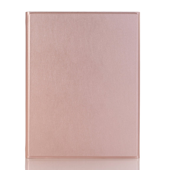 A09B Bluetooth 3.0 Ultra-thin ABS Detachable Bluetooth Keyboard Leather Tablet Case for iPad Air / Pro 10.5 inch (2019), with Pen Slot & Holder (Rose Gold)