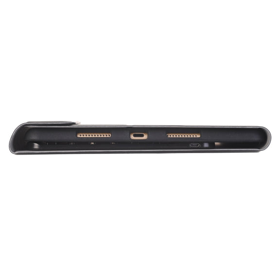 A09B Bluetooth 3.0 Ultra-thin ABS Detachable Bluetooth Keyboard Leather Tablet Case for iPad Air / Pro 10.5 inch (2019), with Pen Slot & Holder (Black)