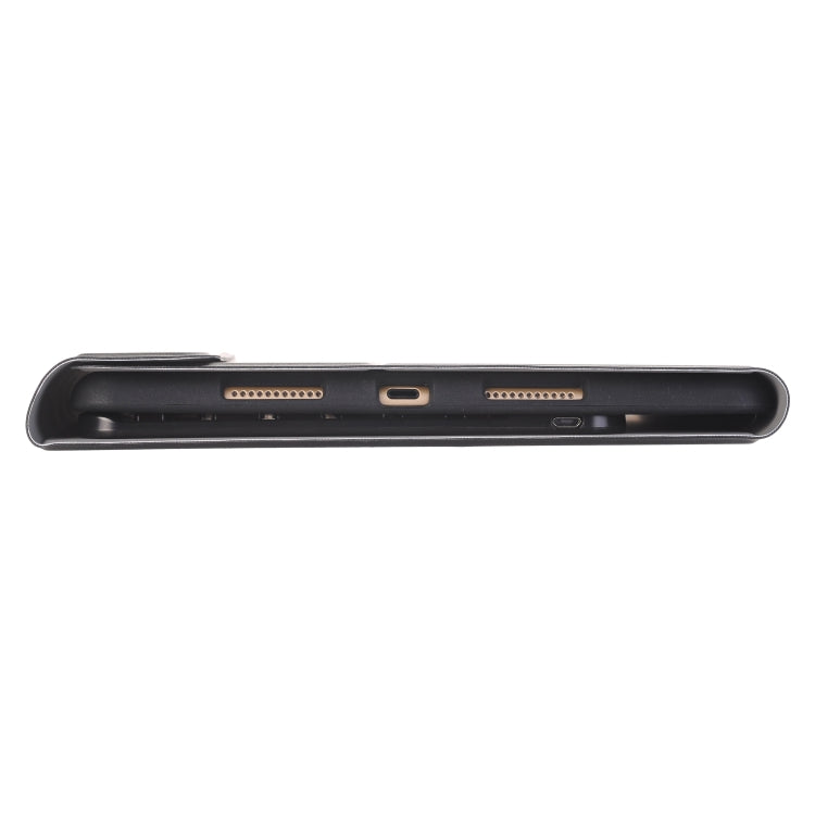 A09B Bluetooth 3.0 Ultra-thin ABS Detachable Bluetooth Keyboard Leather Tablet Case for iPad Air / Pro 10.5 inch (2019), with Pen Slot & Holder (Black)
